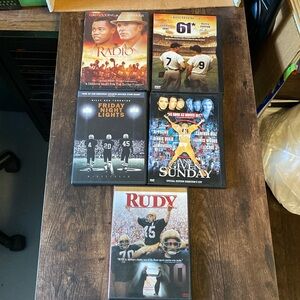Sports Movie Bundle of 5- Rudy,Friday Night Lights,Any Given Sunday,Radio,61*